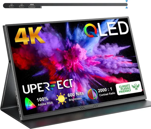 Miniatura 11 de UPERFECT Monitor portátil OLED con pantalla táctil de 14 pulgadas, 3K 2880 x 1800 120Hz Monitor portátil para juegos de 0.1 ms, 500 liendres