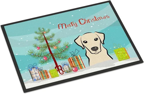 Miniatura 97 de Caroline's Treasures BB1616MAT - Tapete para puerta delantera de árbol de Navidad y sabueso afgano de 18 x 27 pulgadas, para interiores