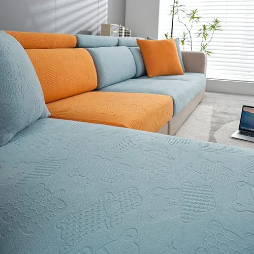 Miniatura 13 de Funda elástica para cojín de asiento de sofá, protector de muebles, funda de repuesto para cojín individual con bandas elásticas, protector