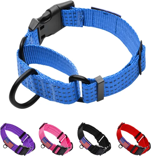 Miniatura 9 de Collar Martingale para Entrenamiento de Perros. Collares Reflectantes Ajustables para Perros con Hebilla - SIN Tirones - Previene que se Escapen
