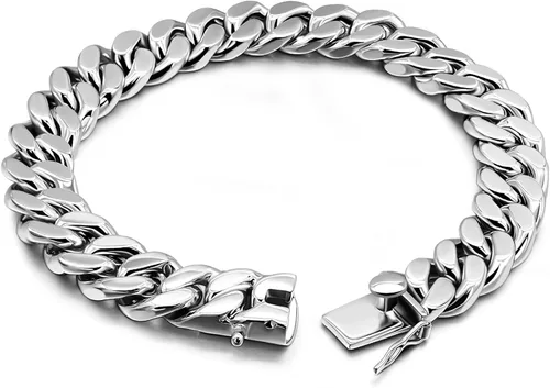 Plata de ley 925 italiana hecha a mano Pulsera clásica de cadena cubana de Miami de 025-05 pulgadas para hombres joyería fina de fiesta pulsera de