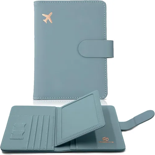 Miniatura 32 de Melsbrinna - Funda para pasaporte, ranuras para tarjetas, bonita funda para pasaporte para mujeres/hombres, resistente al agua con bloqueo RFID