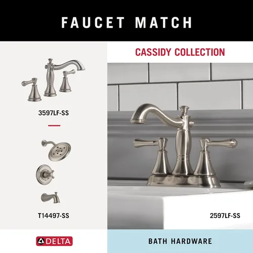 Miniatura 4 de Toallero de gancho doble "Cassidy" de Delta Faucet, 79735-SS Acero inoxidable brillante