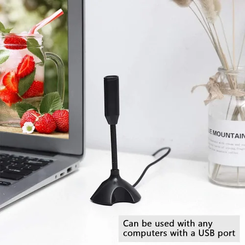 Miniatura 2 de Micrófono USB para computadora, condensador de escritorio Plug &Play, micrófono para computadora portátil, compatible con Windows/Mac, ideal