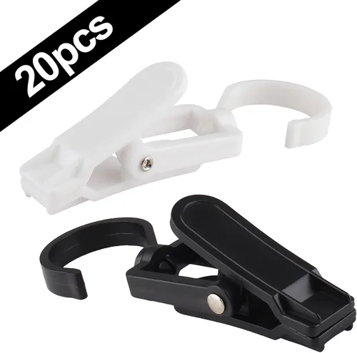 Miniatura 2 de Jiozermi 20 ganchos para lavandería, pasadores de plástico para ropa, clips de suspensión súper fuertes, ganchos giratorios para tienda de ropa