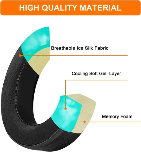 Miniatura 4 de GVOEARS - Almohadillas de repuesto para Corsair HS70 Pro, almohadillas de repuesto de gel de refrigeración para auriculares Corsair HS70 HS60 HS50