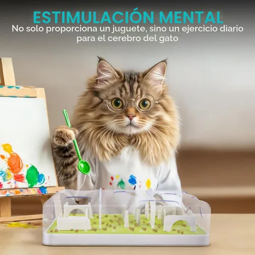 Miniatura 4 de ALL FOR PAWS Comedero interactivo para rompecabezas para gatos, alimentador lento y dispensador de golosinas en forma de mariposa, juguete