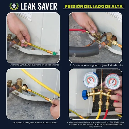 Miniatura 6 de Sellador de fugas refrigerante Leak Saver Direct Inject para sistemas pequeños Sellador de fugas AC para la mayoría de los sistemas HVAC de hasta