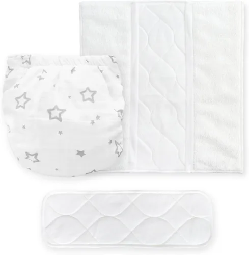 Miniatura 13 de SmartNappy - Muselina de algodón de Amazing Baby, funda híbrida para pañales de tela NextGen + 1 inserto reutilizable bi-fold + 1 refuerzo Mini