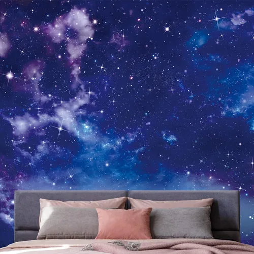NWT Calcomanía removible para pared, diseño de nube galáctica, estrella, nebulosa, fantasía, ciencia ficción, astronomía y arte espacial, arte