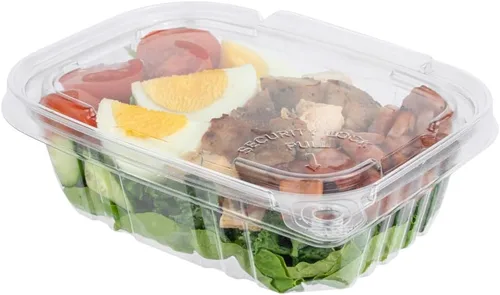 Miniatura 17 de Restaurantware Tamper Tek - Recipientes rectangulares para llevar de 11 onzas, 100 recipientes duraderos de plástico transparente congelable a