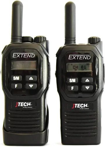 Miniatura 3 de JTECH Extender la radio bidireccional de 2 canales con cargador y batería