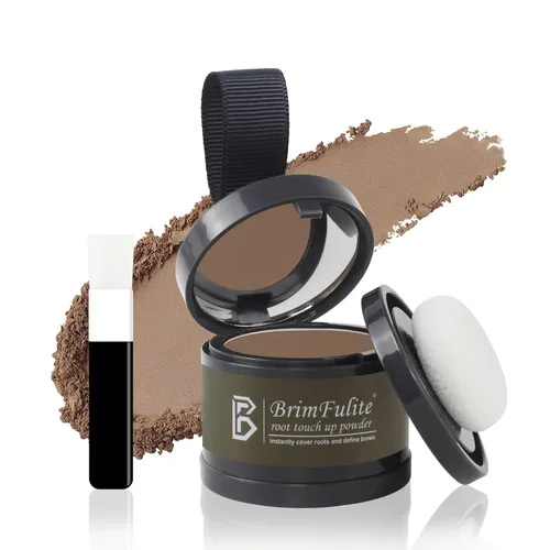 Miniatura 15 de Polvo de retoque de raíz, polvo de cobertura rápida de línea capilar gris para mujeres y hombres, de larga duración y cobertura natural, compacto