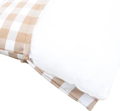 Miniatura 14 de Linon Harris Beige 2 piezas de cojín para rincón con 3 almohadas de acento coordinadas de Linon - Solo se ajusta a la colección Harris Nook