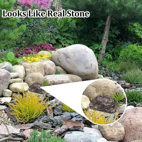 Miniatura 6 de Rock to Hide Key Outside – Piedra falsa se ve real, caja de seguridad secreta para exteriores para las necesidades de la casa de patio