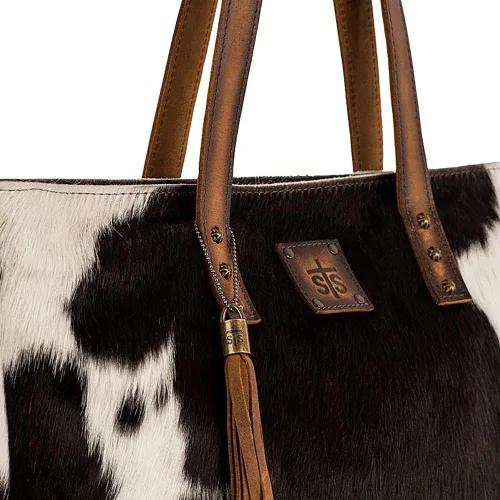 Miniatura 5 de STS Ranchwear Classic Cowhide Tote Ladies Leather Zip Multi
