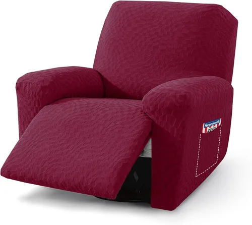 Miniatura 23 de ZNSAYOTX 2026 Funda elástica para sillón reclinable de 3 piezas (61 cm-94 cm) Fundas súper suaves para silla reclinable con bolsillo grande y lazos