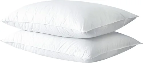 Miniatura 2 de feather & loom Paquete doble de almohada de mezcla de plumas de ganso blanco y plumón Jumbo