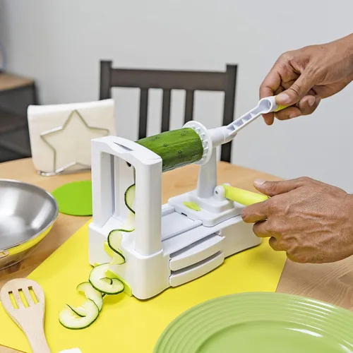 Miniatura 5 de Southern Homewares - Cortador de verduras en espiral de 3 cuchillas, calabacín, fabricante de fideos de espagueti para frutas y verduras, diseño