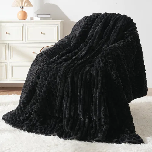 Mr. Sandman Manta con peso de forro polar para adultos, tamaño Queen de 15 libras, manta pesada con jacquard de felpa suave y sherpa cálido, manta