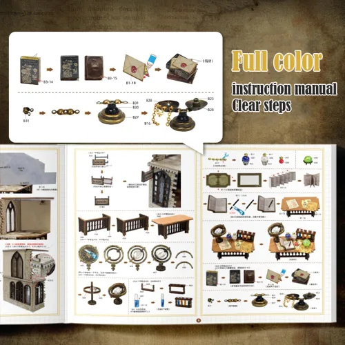 Miniatura 6 de Lannso - Kit de casa de muñecas en miniatura de bricolaje, kit de casa de muñecas con cubierta a prueba de polvo, casa mágica, mini juguetes de casa