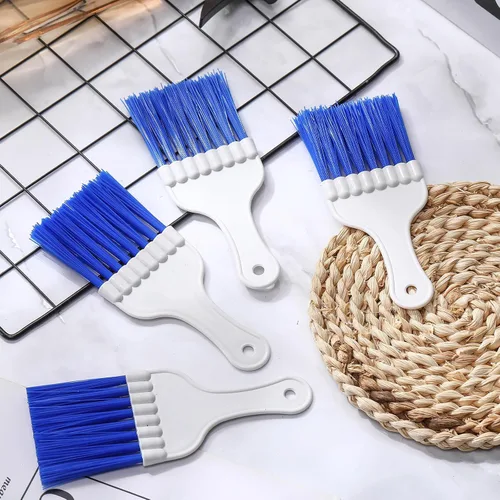 Miniatura 6 de Boao Paquete de 6 cepillos de bobina, aire acondicionado, condensador, limpieza de refrigerador, limpiador de bobinas HVAC, cepillo pequeño de Azul