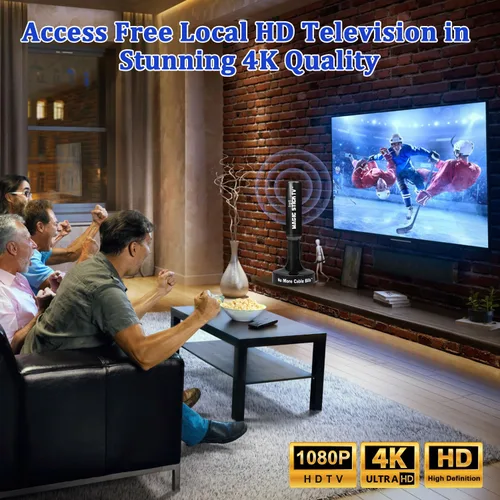 Miniatura 6 de Magic Stick TV Modelo MS-50, antena de refuerzo de señal para canales digitales HDTV 1080P HD, cable de 16.5 pies, negro
