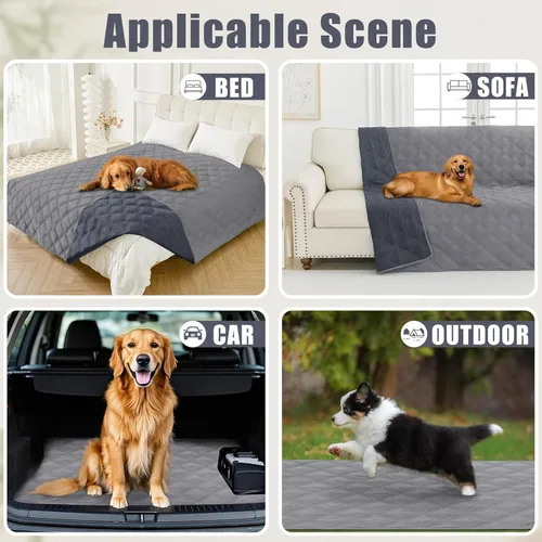 Miniatura 5 de Smiry Manta impermeable para cama de perro de 30x70, suave manta reversible para mascotas, lavable, a prueba de fugas, cubierta para gatos y perros
