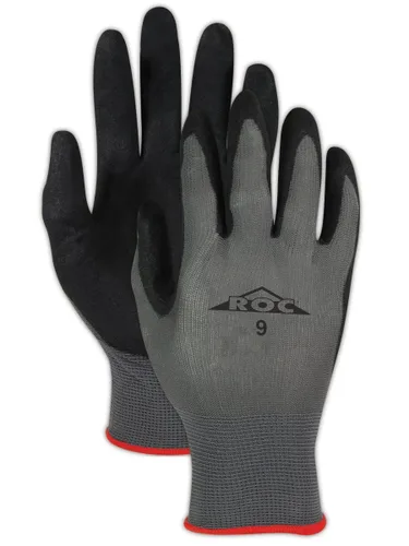 MAGID ROC - Guantes de trabajo ligeros con revestimiento de palma NitriX, 12 pares, talla 6/XS, GP500