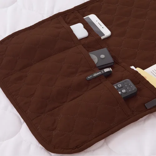Miniatura 2 de Organizador de sillón para sofá, soporte de control remoto, duradero y antideslizante, organizador de reposabrazos para sofá reclinable, 4 bolsillos