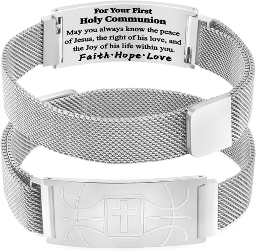Miniatura 70 de Regalos de graduación, pulsera de fútbol, fútbol, baloncesto, béisbol, regalos de pulsera, pulseras de cruz de fe para hombres, bautismo, primera