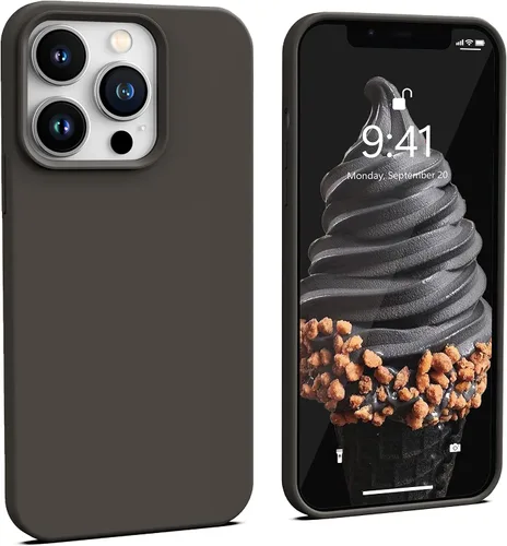 Miniatura 20 de IceSword Compatible con iPhone 13 Pro Max, funda protectora delgada de silicona líquida para teléfono, suave mate lindo para hombres y mujeres, Azul