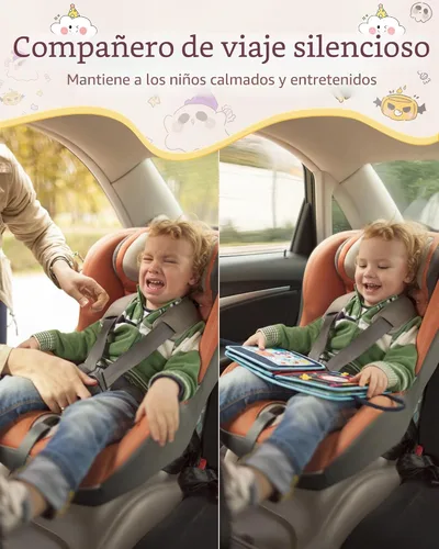 Miniatura 3 de Tablero de actividades para niños de 1 año, libro ocupado para niños de 1 a 3 años, juguetes Montessori para niños de 1 año, actividades sensoriales