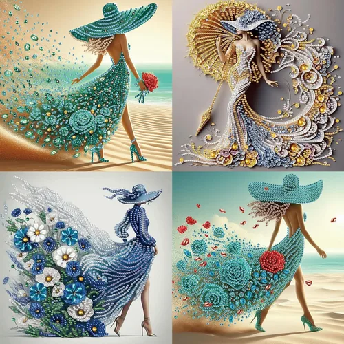 Miniatura 11 de antor Paquete de 4 pinturas de diamantes de imitación de cristal con forma especial, arte de diamantes de mandala, kits de pintura de diamantes