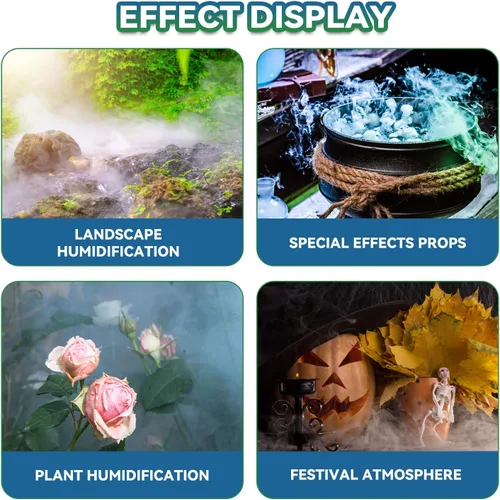 Miniatura 5 de Mxmoonant Mist Maker - Humidificador ultrasónico de 12 cabezales, 284.0 fl oz/H con fuente de alimentación de 400 W, flotador, discos de repuesto