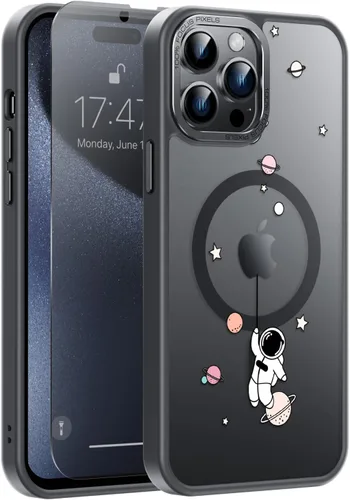 Miniatura 10 de Goodon Funda para iPhone 17 Pro con protector de pantalla de privacidad, compatible con Magsafe, a prueba de golpes, translúcida mate, bonita funda
