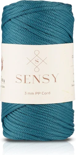 Miniatura 74 de Sensy - Cuerda de poliéster prémium de 0.118 pulgadas (0.118 in), 131 yardas, 100% polipropileno, cordón de macramé, cuerda de ganchillo de 0.118