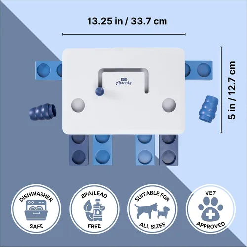 Miniatura 5 de TRIXIE Tablero Giratorio Juguete Interactivo de Actividad para Perros, Juego de Rompecabezas de Comida Nivel 2, Dispensador de Premios que Desafía