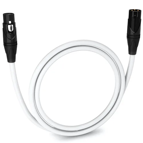 Miniatura 10 de LyxPro Cable de micrófono XLR hembra a macho de ángulo recto de 3 pines de 1.5 pies para altavoces amplificados, interfaz de audio, rendimiento