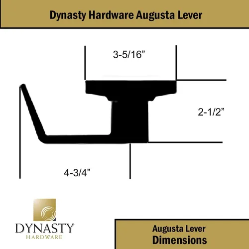 Miniatura 6 de Dynasty Hardware AUG-26D - Palanca de servicio comercial (grado 2, ADA, acabado cromado satinado), AUG-30-26D Cromo satinado