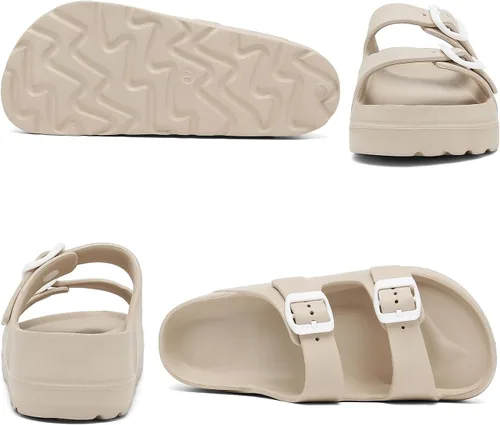 Miniatura 2 de Sandalias de plataforma para mujer con soporte de arco, hebilla ajustable, sandalias de playa para mujer, cómodas, ligeras, ultraacolchadas