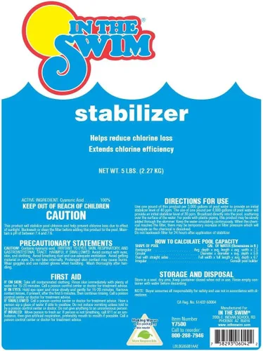 Miniatura 6 de In The Swim Estabilizador de piscina - 100% ácido cianúrico para protección y eficiencia de cloro - 5 libras