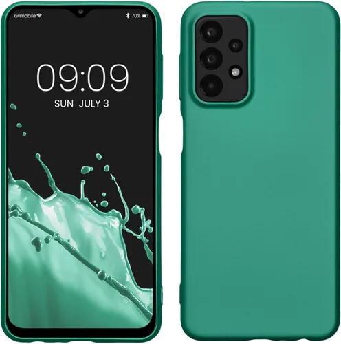 Miniatura 132 de kwmobile Funda compatible con Samsung Galaxy A23 4G / 5G - Funda de silicona TPU metálica suave y delgada - Rojo oscuro metálico