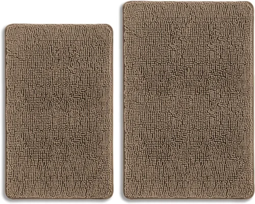 Miniatura 674 de Alfombra de baño pequeña de 12 x 18 pulgadas, lavable y absorbente, antideslizante, alfombra de baño de felpilla gruesa y suave para baño, ducha