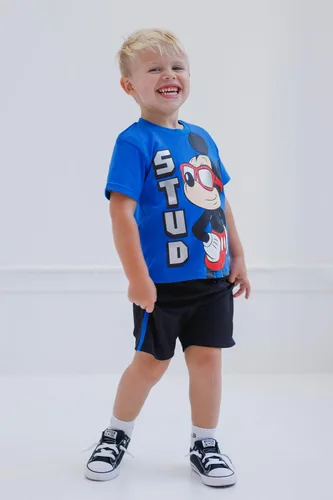 Miniatura 2 de Disney- Camisa de manga corta y pantalones cortos de malla de Mickey Mouse