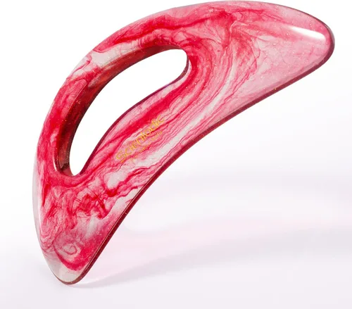 Miniatura 10 de Scienlodic Gua Sha - Herramienta de masaje con mango (resina), herramienta de raspado Guasha más grande para masaje de espalda, cuello, cara