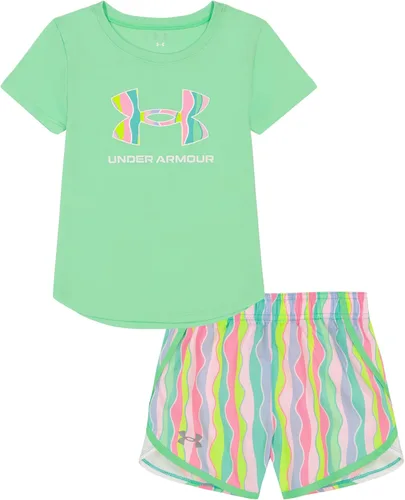 Miniatura 13 de Under Armour baby-girls Short Sleeve Shirt and Shorts Set, Durable Stretch and Lightweight