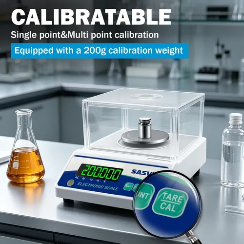 Miniatura 5 de Báscula de laboratorio 17.64 oz x 0.00 oz Escala científica g/oz/ct/lb Balanza analítica electrónica digital de alta precisión para joyería, cocina