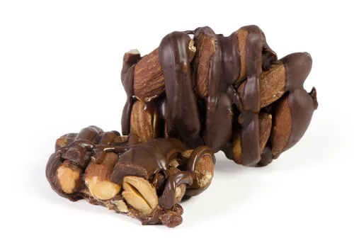 Miniatura 3 de Caja de nueces cubiertas de chocolate con caramelo, variedad surtida de nueces de chocolate, hamburguesas de nueces, almendras, racimos
