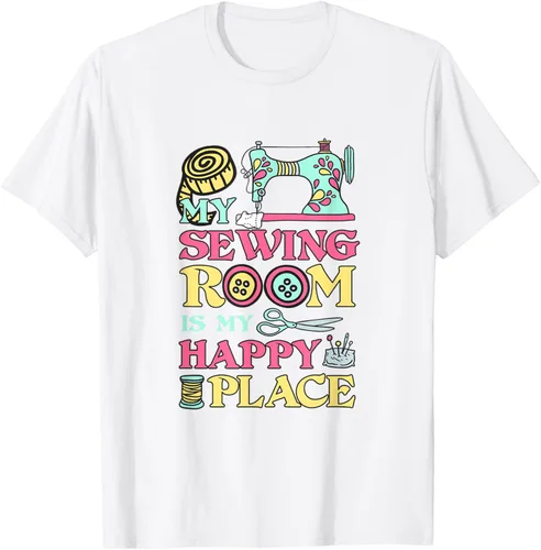 Miniatura 3 de Costura is my Happy Place diseño de una playera, mujer S, Arándano